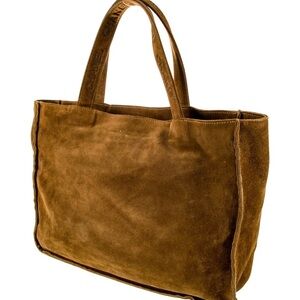 CHANEL Suede Tote in Warm Brown